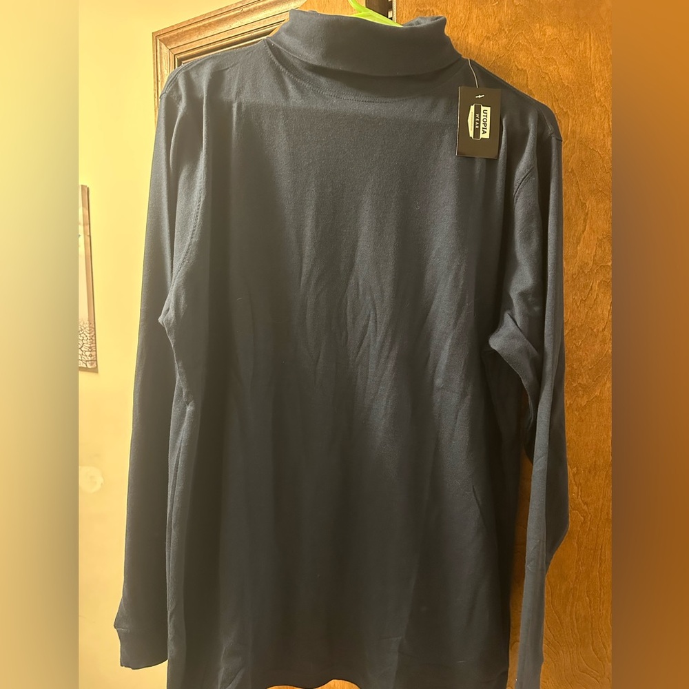 Dark Blue Turtleneck Sweater